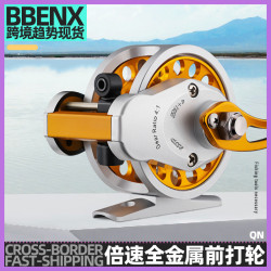 4.0倍速全金屬前打輪帶排線輪輕松 卸力冰釣輪漁輪魚線輪磯釣漁輪
