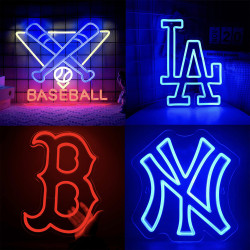 棒球霓虹燈洛杉磯道奇隊LA柔性牌ledMLBled燈