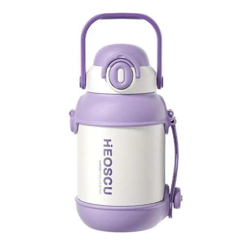 大肚保溫杯學生上學用女生高顔值大容量316兒童吸管杯子 2024新款 大肚保溫杯學生上學用女生高顔值大容量316兒童吸管杯子 2024新款