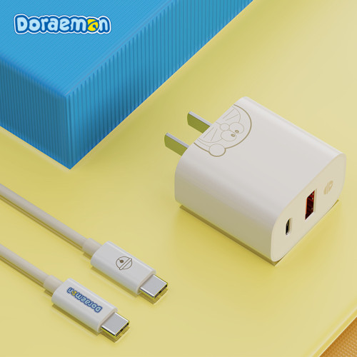 哆啦A夢PD20W雙口充電器頭適用蘋果1514充電線6A100W數據線type-c 哆啦A夢PD20W雙口充電器頭適用蘋果1514充電線6A100W數據線type-c