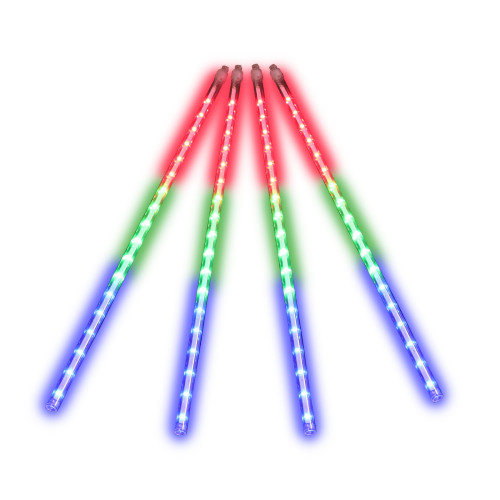 彩燈戶外用防水七彩流星雨LED燈串氛圍閃爍流水燈套裝流星燈條