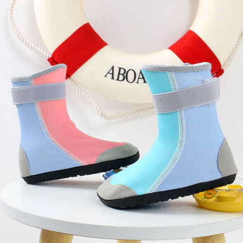 兒童高筒沙灘襪寶寶沙灘鞋赤足軟鞋趕海鞋潛水襪防割傷防滑沙灘襪