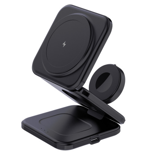 三合一磁吸折曡小巧無線充電器適用蘋果耳機手錶多功能無線快充 三合一磁吸折曡小巧無線充電器適用蘋果耳機手錶多功能無線快充