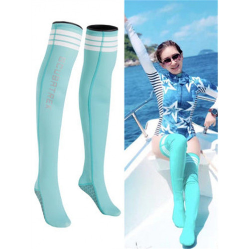 2MM氯丁橡膠潛水襪超彈女長筒襪沙灘腳蹼襪過膝長襪深潛保暖自由
