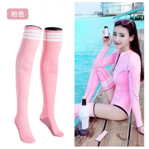 2MM氯丁橡膠潛水襪超彈女長筒襪沙灘腳蹼襪過膝長襪深潛保暖自由