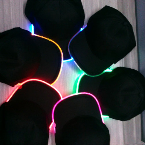 LED發光鴨舌帽光纖閃光棒球帽遮陽帽太陽帽戶外發光休閒帽 光纖螢 LED發光鴨舌帽光纖閃光棒球帽遮陽帽太陽帽戶外發光休閒帽 光纖螢