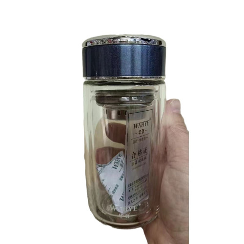 WAHYE/華頁雙層男女隔熱可攜式車用防燙透明大容量茶隔鵞蛋杯禮品杯 WAHYE/華頁雙層男女隔熱可攜式車用防燙透明大容量茶隔鵞蛋杯禮品杯