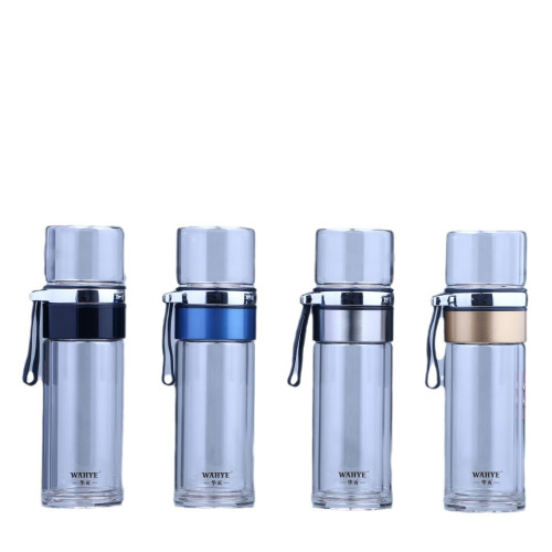 旋轉茶水分離玻璃杯雙層隔熱網紅水晶杯簡約泡茶杯子男女可攜式水杯 旋轉茶水分離玻璃杯雙層隔熱網紅水晶杯簡約泡茶杯子男女可攜式水杯