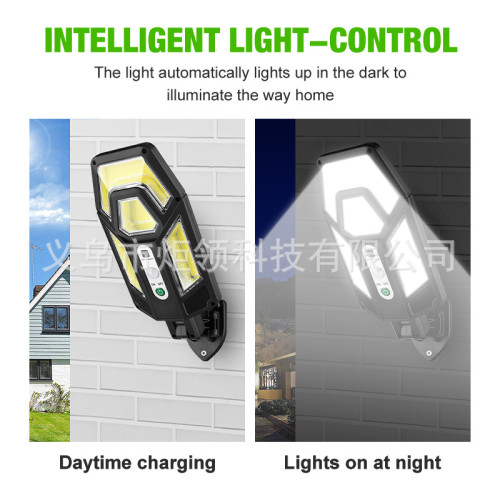LED戶外太陽能路燈新款人體感應庭院燈帶遙控壁燈 防水花園燈 LED戶外太陽能路燈新款人體感應庭院燈帶遙控壁燈 防水花園燈