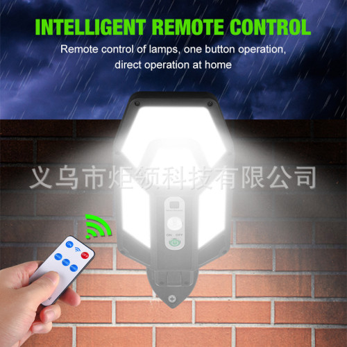 LED戶外太陽能路燈新款人體感應庭院燈帶遙控壁燈 防水花園燈 LED戶外太陽能路燈新款人體感應庭院燈帶遙控壁燈 防水花園燈