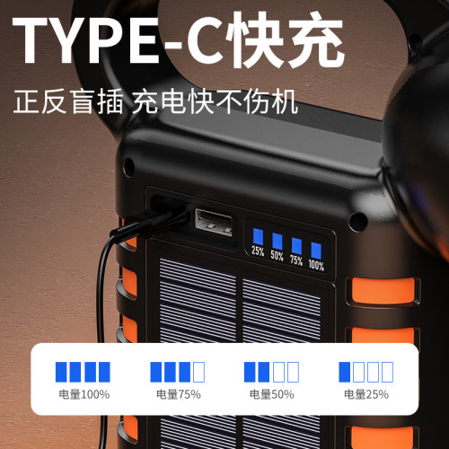 新款太陽能手提燈工作燈 USB充電戶外野營多功能應急巡邏礦燈 新款太陽能手提燈工作燈 USB充電戶外野營多功能應急巡邏礦燈