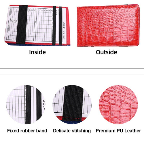 高爾夫計分本球場比賽計分本高爾夫配件鱷魚紋PU皮革高爾夫計分本 高爾夫計分本球場比賽計分本高爾夫配件鱷魚紋PU皮革高爾夫計分本