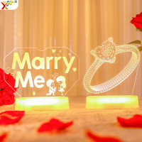 發光marryme求婚燈牌擺件房間七夕情人節氛圍感裝飾布置led字母燈