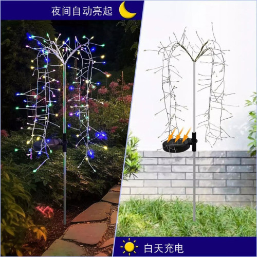 新品鞭砲燈led太陽能銅線菸花燈串庭院草坪裝飾燈聖誕節日氛圍燈 新品鞭砲燈led太陽能銅線菸花燈串庭院草坪裝飾燈聖誕節日氛圍燈