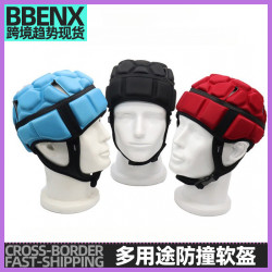 戶外運動滑雪頭盔滑冰防摔撞頭套多用途自行車滑板軟盔橄欖球護頭