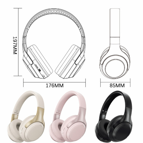 降噪商務頭戴式藍牙耳機無線重低音HIFI音效超長續航 降噪商務頭戴式藍牙耳機無線重低音HIFI音效超長續航