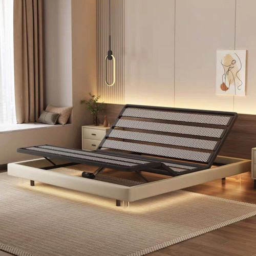 多功能電動智能無床頭懸浮床主臥雙人現代簡約可升降全自動床架 多功能電動智能無床頭懸浮床主臥雙人現代簡約可升降全自動床架