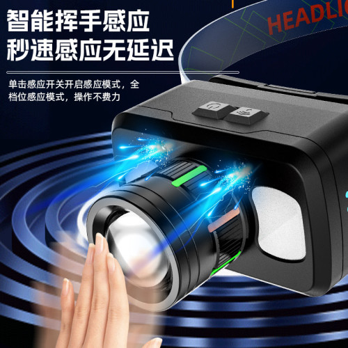 新款頭燈強光超亮充電戶外感應釣魚專用夜釣徒步登山頭戴式照明 新款頭燈強光超亮充電戶外感應釣魚專用夜釣徒步登山頭戴式照明