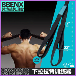 肱二三頭肌拉背下拉訓練器面拉繩肩部訓練器頸肩拉伸帶門上拉力繩