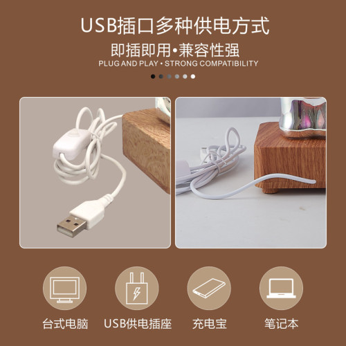 新款LED3D玻璃台燈愛心卡通發財貓浪漫溫馨夜燈USB夢幻氛圍床頭燈 新款LED3D玻璃台燈愛心卡通發財貓浪漫溫馨夜燈USB夢幻氛圍床頭燈