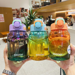 尚泰高顔值運動戶外噸噸水壺大容量吸管花茶杯男女可愛可攜式水杯子