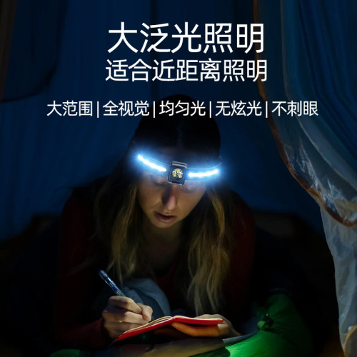 頭燈強光充電超亮頭戴式電筒超輕感應COB泛光戶外夜釣魚led照明燈 頭燈強光充電超亮頭戴式電筒超輕感應COB泛光戶外夜釣魚led照明燈