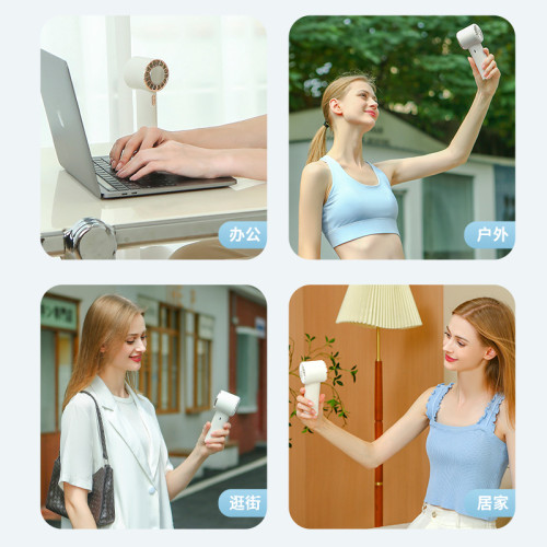 2024新品手持戶外小風扇usb充電冰敷製冷迷你風扇辦公桌面風扇