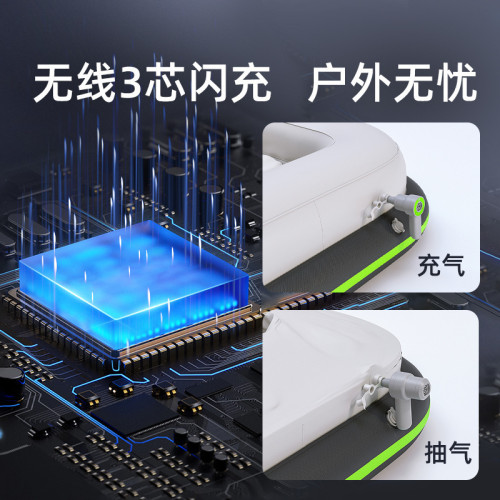 充氣皮劃艇加厚氣墊動力推進器戶外海釣下網艇登礁船高艉板釣魚船