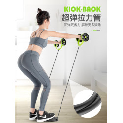 迴彈健腹輪腹肌輪腹部卷腹練手臂肚子神器女滾輪運動健身器材家用