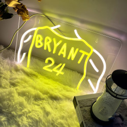 USB籃球造型燈牌ledkobebryant24霓虹燈室內彩光籃球明星