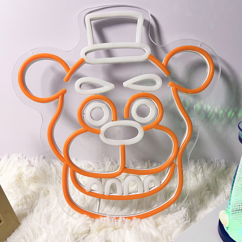 USB萬聖節Freddy卡通燈牌5Vled五夜熊霓虹燈可調光燈牌 USB萬聖節Freddy卡通燈牌5Vled五夜熊霓虹燈可調光燈牌