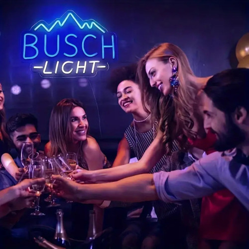 BUSCH LIGHT 酒吧臥室裝飾霓虹燈冰山造型設計霓虹標志 BUSCH LIGHT 酒吧臥室裝飾霓虹燈冰山造型設計霓虹標志