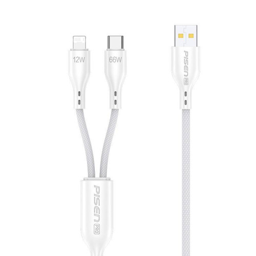 品勝二合一數據線66W快充typecc一拖二適用華爲蘋果iPhone15/14手 品勝二合一數據線66W快充typecc一拖二適用華爲蘋果iPhone15/14手