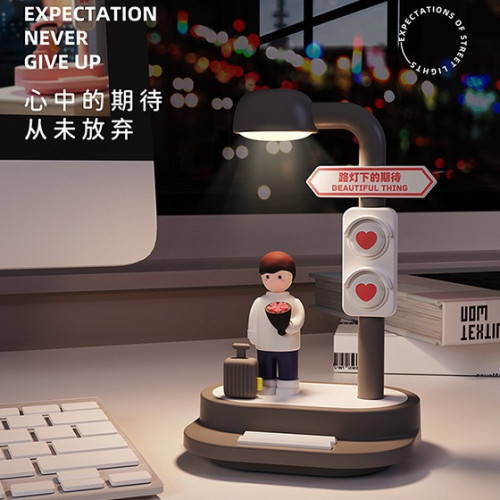 原創拍拍小夜燈學生閨蜜情侶禮物網紅創意禮品擺件手機支架氛圍燈