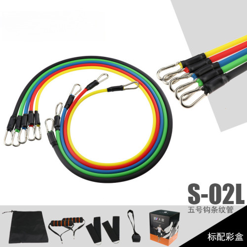 健身多功能拉力器肌肉訓練帶彈力套裝擴胸手臂背部拉伸器開肩神器 健身多功能拉力器肌肉訓練帶彈力套裝擴胸手臂背部拉伸器開肩神器