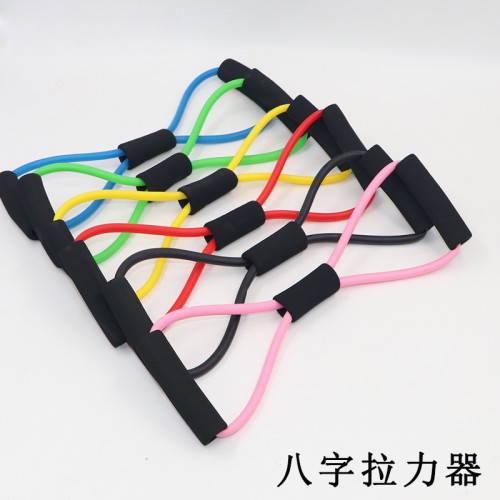 乳膠8字拉力繩八字拉力器瑜珈普拉提瑜珈彈力帶 開背開肩塑形擴胸