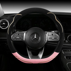 汽車方向盤套元氣貓耳四季通用超薄透氣冰絲車把套