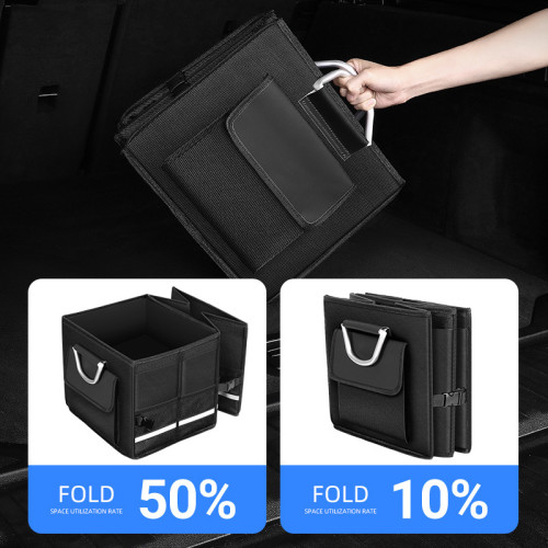 汽車後備箱儲物箱大容量車用折曡收納整理箱子牛津布藝車尾收納箱 汽車後備箱儲物箱大容量車用折曡收納整理箱子牛津布藝車尾收納箱