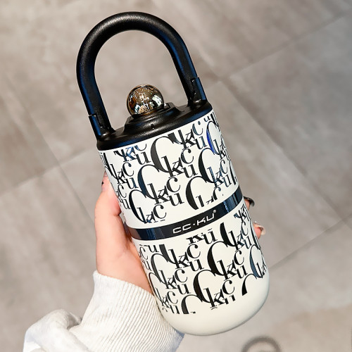 小香風咖啡杯保溫杯女生高顔值不鏽鋼女士個人專用水杯吸管可攜式批 小香風咖啡杯保溫杯女生高顔值不鏽鋼女士個人專用水杯吸管可攜式批