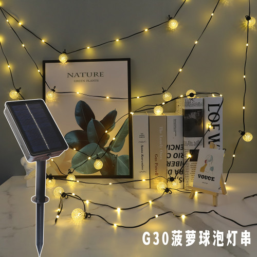 led燈串新款G30菠蘿球 球泡燈串防水露營裝飾彩燈led新款聖誕燈 led燈串新款G30菠蘿球 球泡燈串防水露營裝飾彩燈led新款聖誕燈