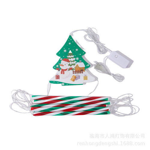 彩燈節日氛圍牆壁裝飾品掛件聖誕燈聖誕老人爬樓梯燈串 彩燈節日氛圍牆壁裝飾品掛件聖誕燈聖誕老人爬樓梯燈串