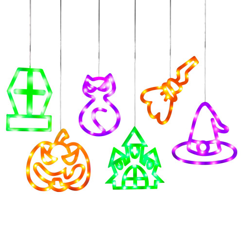 發光巫師帽南瓜冰條led彩燈串萬聖節氛圍戶外庭院布置裝飾掛飾