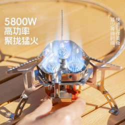 防風戶外爐猛火三頭炊具套裝露營燒烤爐卡式爐爐具野營三頭爐