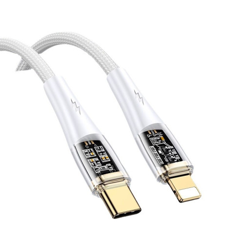 PD27W數據線透明閃充適用於蘋果13iPhone14快充xs手機iPad充電線 PD27W數據線透明閃充適用於蘋果13iPhone14快充xs手機iPad充電線
