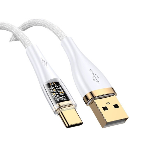 Type-c超級快充數據線冰透線6A閃充適用於華爲vivooppo手機充電線