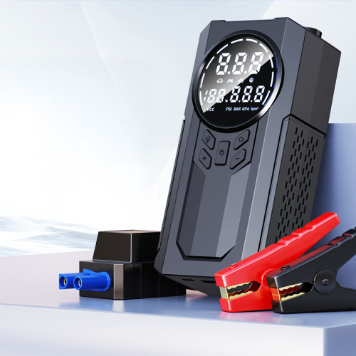 充氣泵車用打氣泵電動汽車用無線輪胎帶測胎壓應急啓動電源一體機 充氣泵車用打氣泵電動汽車用無線輪胎帶測胎壓應急啓動電源一體機