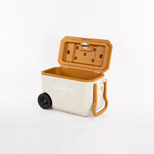 JR拉桿滑輪保溫箱38L象牙白戶外露營可攜式野餐食品冷藏箱附帶冰甎 JR拉桿滑輪保溫箱38L象牙白戶外露營可攜式野餐食品冷藏箱附帶冰甎