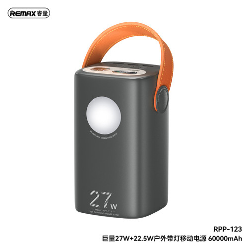 remax 巨量大容量60000安培LED燈戶外行動電源 27W快充充電寶禮品 remax 巨量大容量60000安培LED燈戶外行動電源 27W快充充電寶禮品