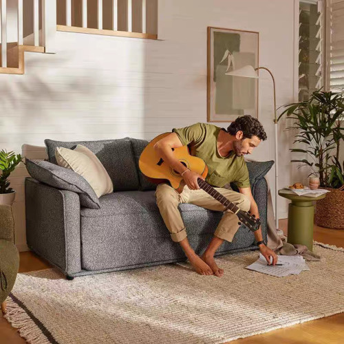 沙發床可折曡意式簡約直排沙發多功能坐臥兩用小戶型客廳布藝沙發 沙發床可折曡意式簡約直排沙發多功能坐臥兩用小戶型客廳布藝沙發