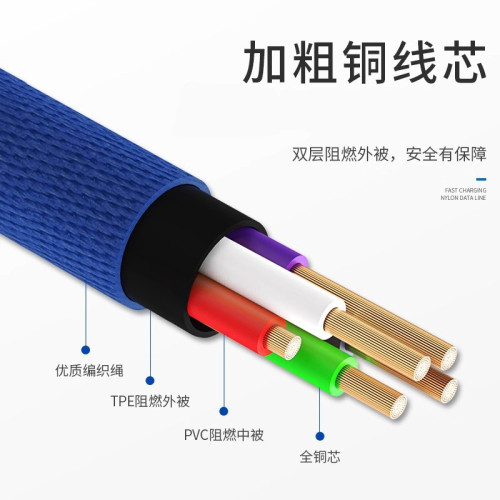 遊戯雙彎頭typec數據線快充適用於華爲蘋果安卓手機充電線編織